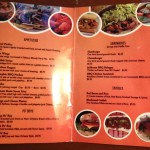 The menu (click to view larger, readable image)